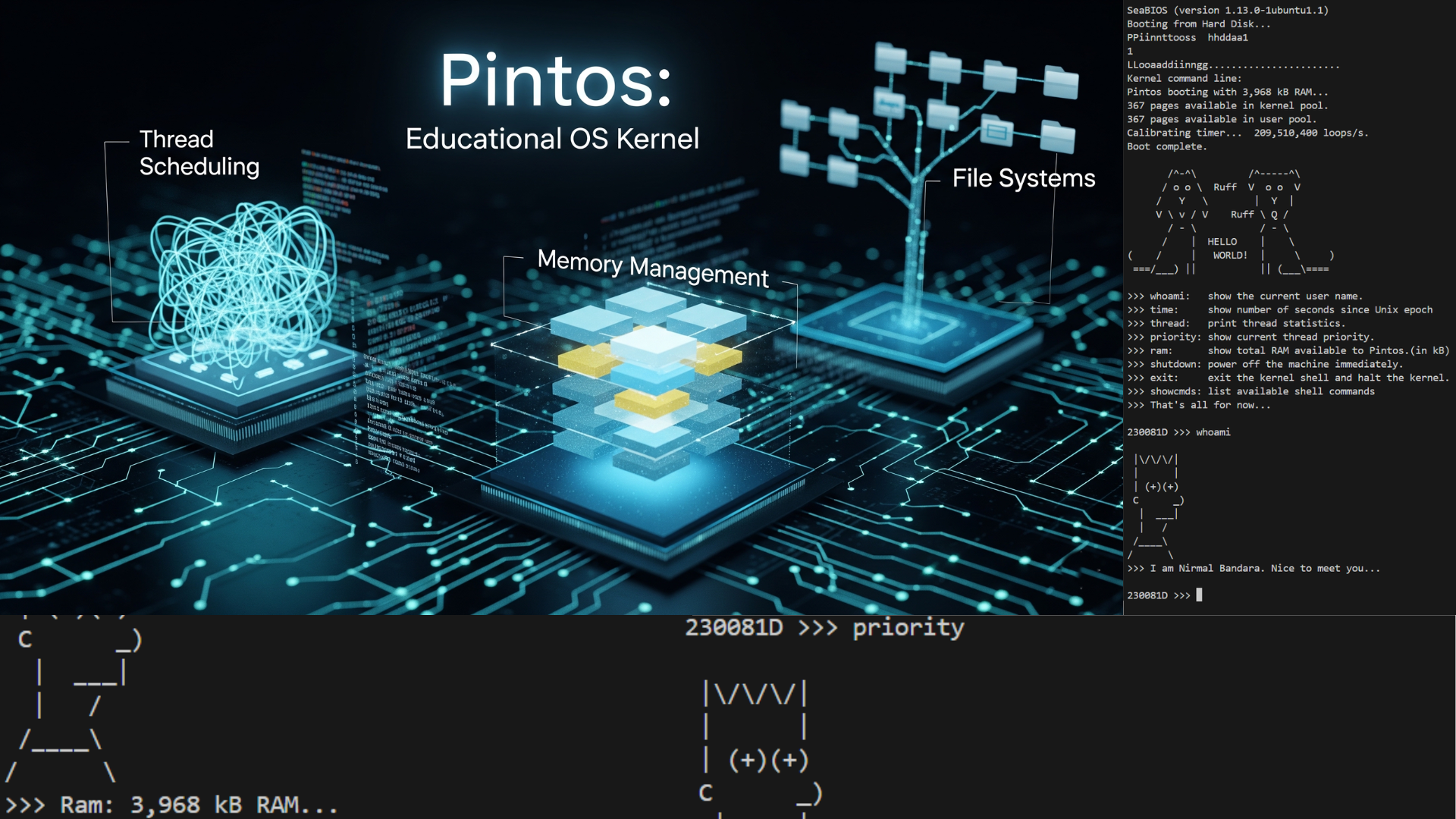 Pintos: Educational OS Kernel